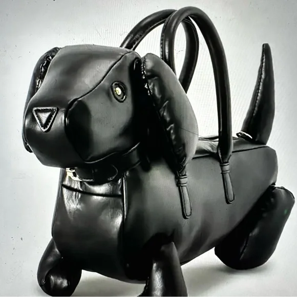 Black Dog-Shaped Crossbody Bag - Picture 2 of 12